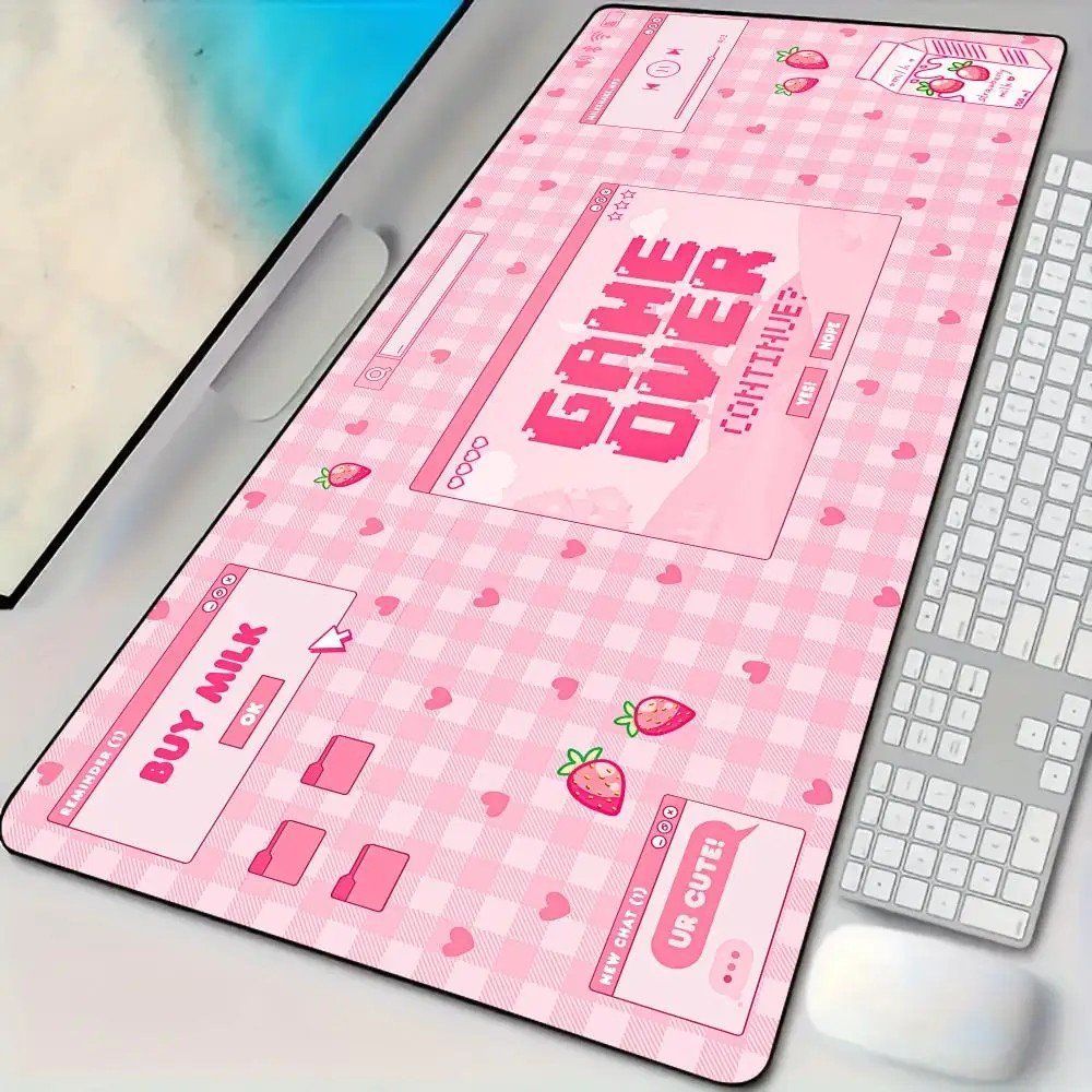 Desk Setup Pink - Большой коврик для мыши VIKAMA Pink
