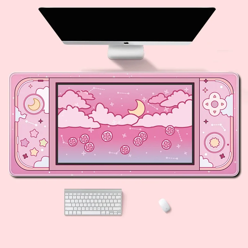 Desk Setup Gear - Большой настольный коврик с луной и