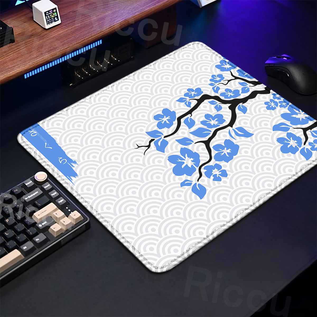 Фиолетовый Настольный коврик с – обзор и цена Desk Setup Pink