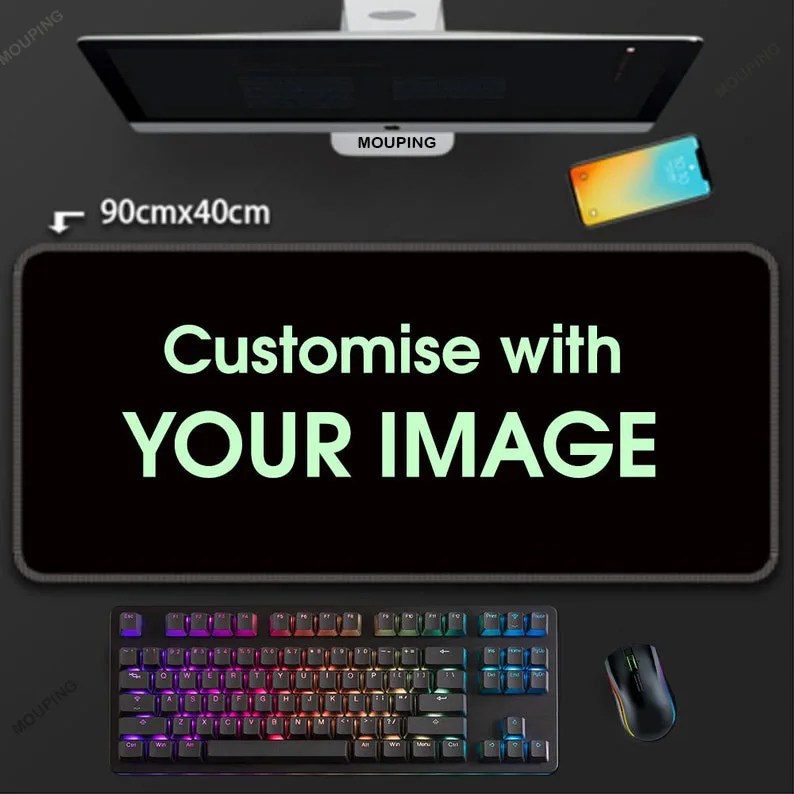 Playmat Custom Mouse Pad Compa – обзор и цена Desk Setup Pink