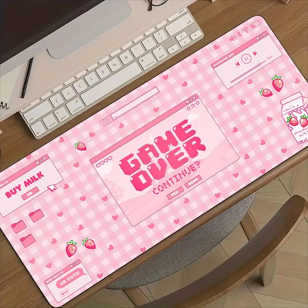 Большой коврик для мыши VIKAMA – обзор и цена Desk Setup Pink