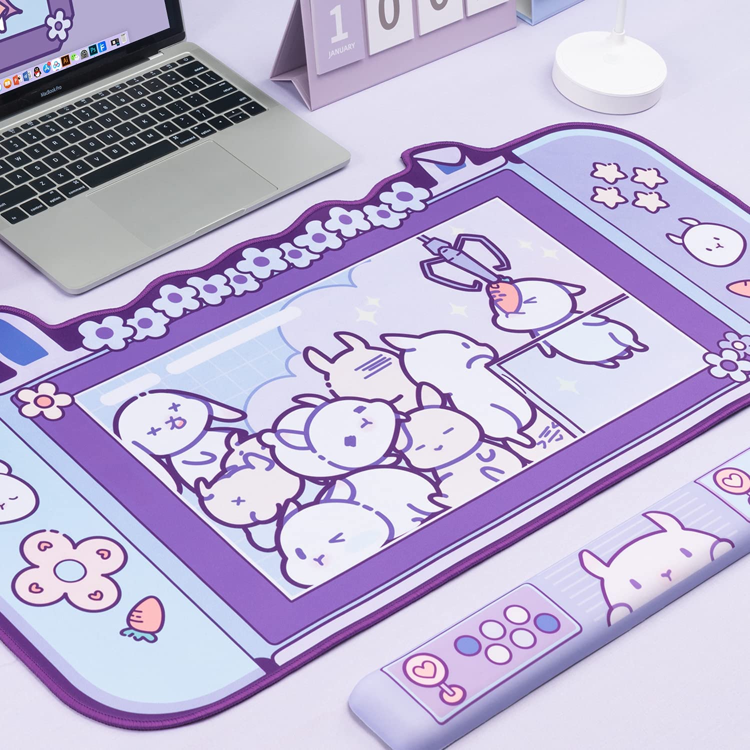 Большой милый игровой коврик д – обзор и цена Desk Setup Pink